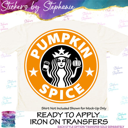 (s04-011) Pumpkin Spice Iron-On Transfer or Sticker