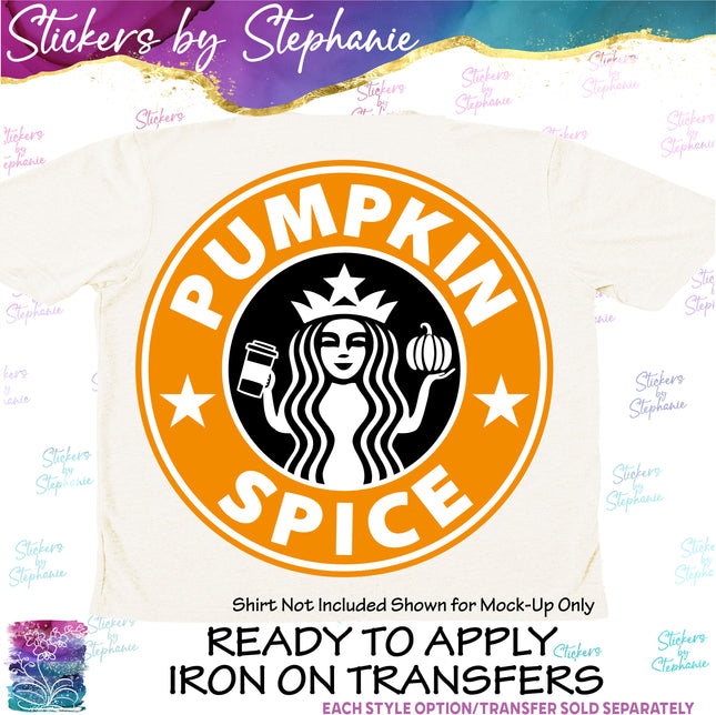 (s04-011) Pumpkin Spice Iron-On Transfer