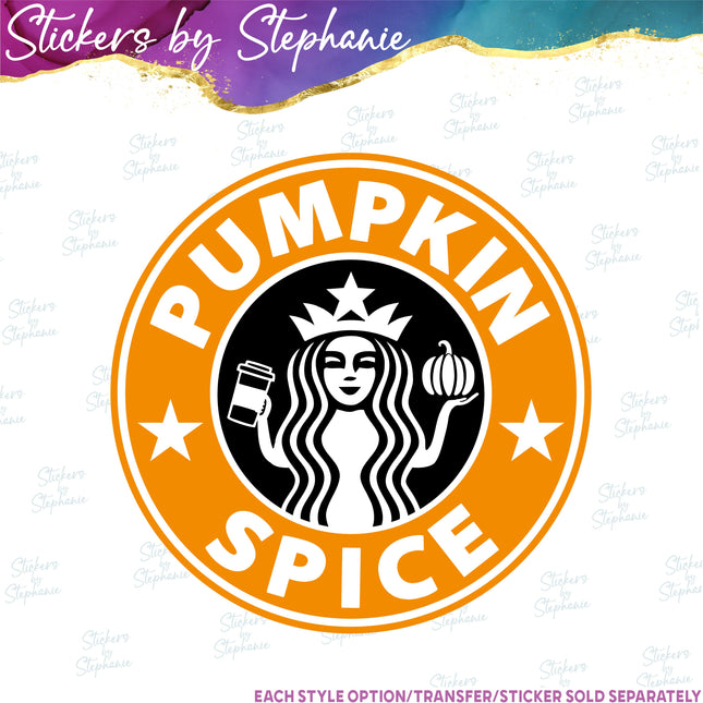 (s04-011) Pumpkin Spice Iron-On Transfer
