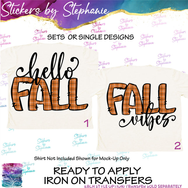 (s04-123) Hello, Fall Vibes Iron-On Transfer