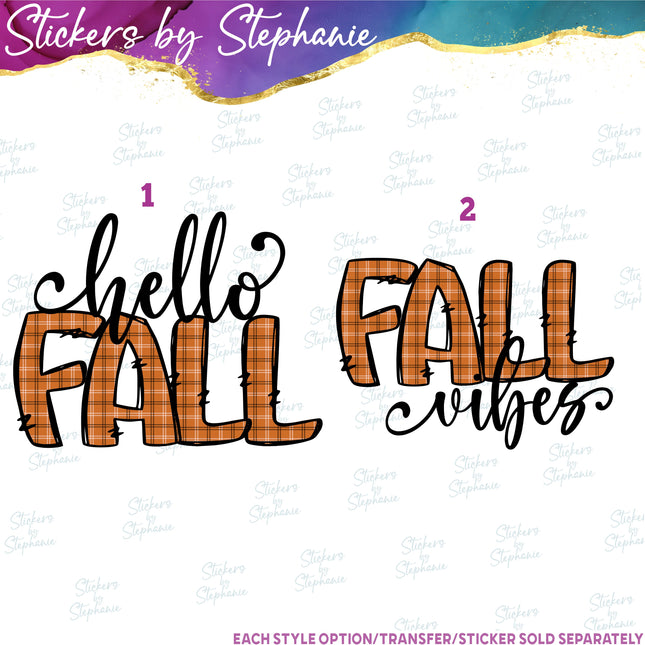(s04-123) Hello, Fall Vibes Iron-On Transfer