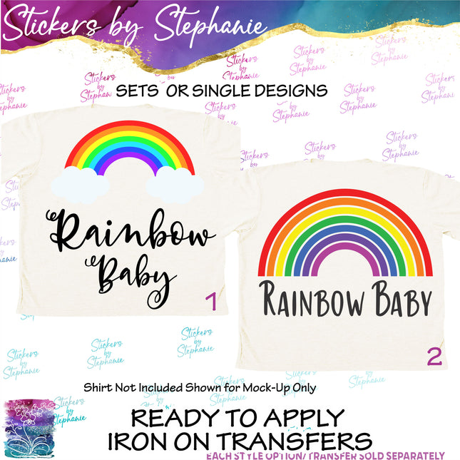 (s04-124) Rainbow Baby Iron-On Transfer
