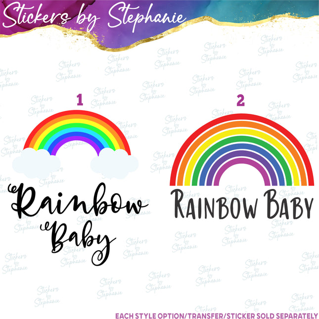 (s04-124) Rainbow Baby Iron-On Transfer
