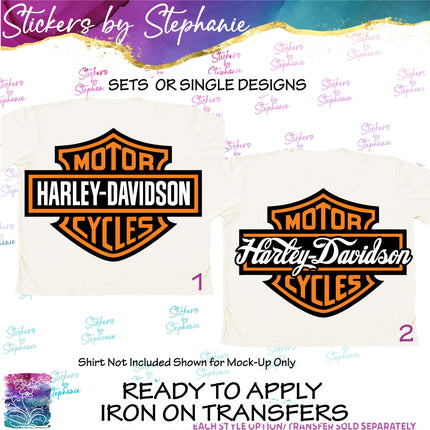 (s04-130) Motorcycle Logo Iron-On Transfer