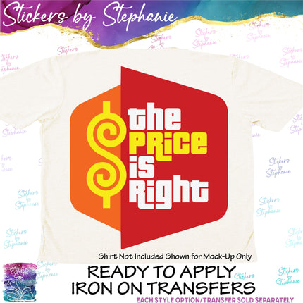 (s04-133) Price is Right Iron-On Transfer or Sticker