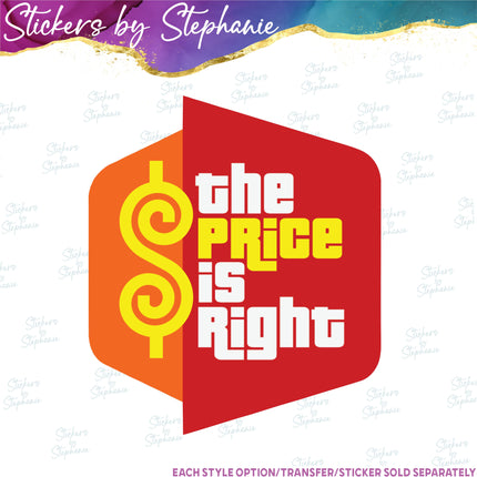 (s04-133) Price is Right Iron-On Transfer or Sticker