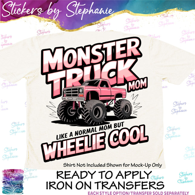 (s04-018) Monster Truck Mom Iron-On Transfer
