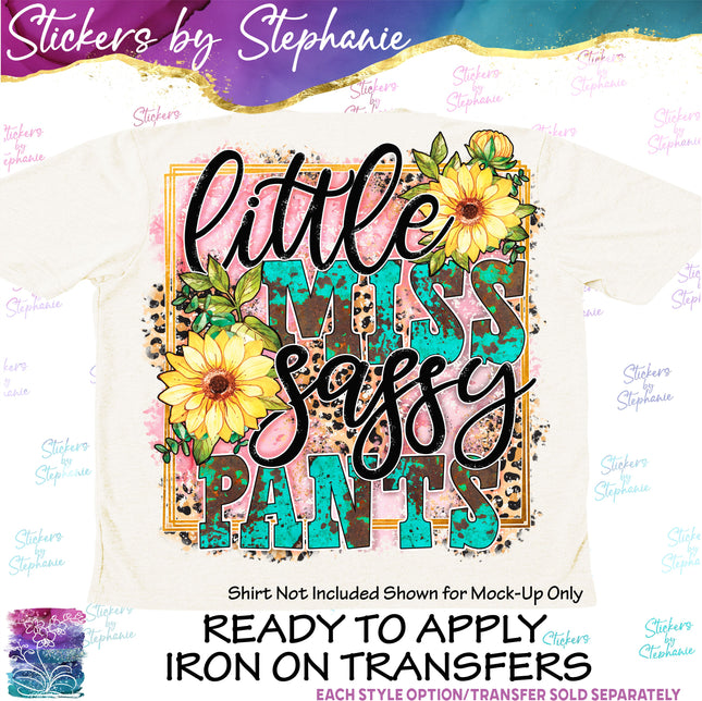 (s04-021) Little Miss Sassy Pants Iron-On Transfer