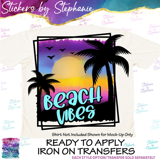 (s04-028) Beach Vibes Iron-On Transfer