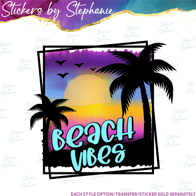 (s04-028) Beach Vibes Iron-On Transfer