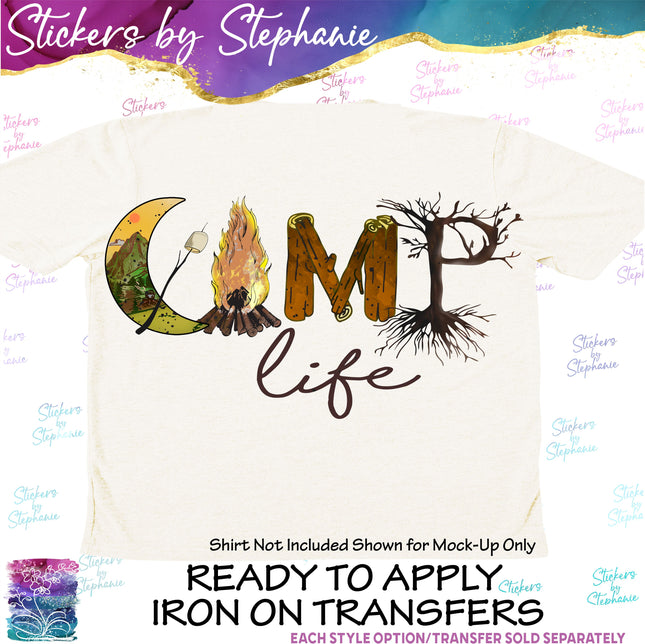(s04-037) Camp Life Iron-On Transfer