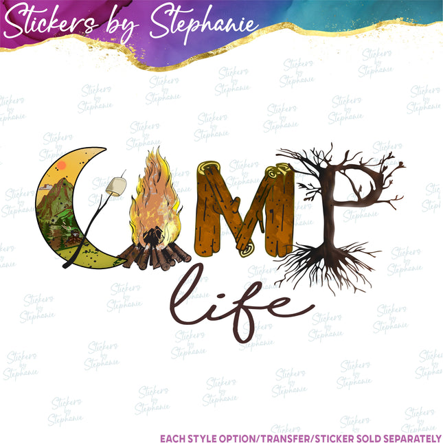 (s04-037) Camp Life Iron-On Transfer