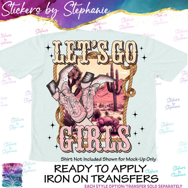 (s04-004) Lets Go Girls Iron-On Transfer