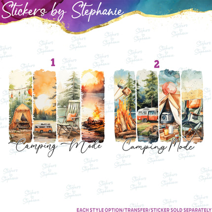 (s04-041) Camping Mode Brushstroke Iron-On Transfer or Sticker