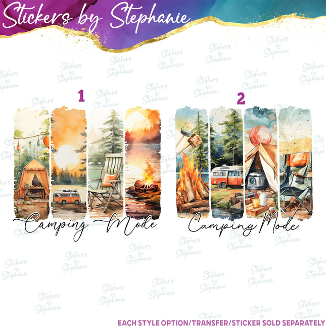(s04-041) Camping Mode Brushstroke Iron-On Transfer
