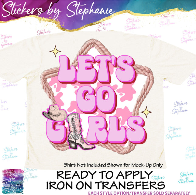 (s04-005) Let's Go Girls Iron-On Transfer