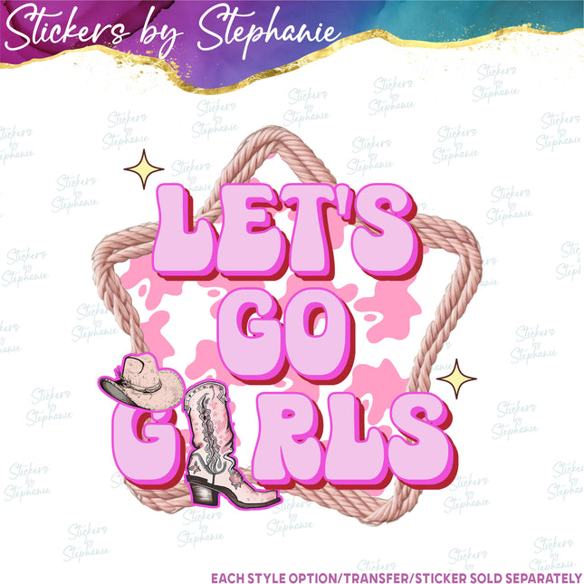 (s04-005) Let's Go Girls Iron-On Transfer