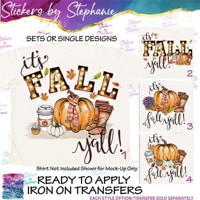 (s04-054) It's Fall Y'all Iron-On Transfer