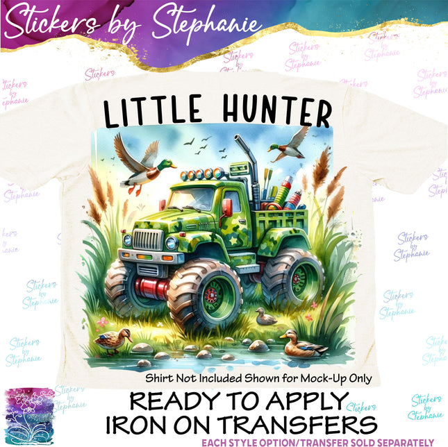 (s04-065) Little Hunter Iron-On Transfer