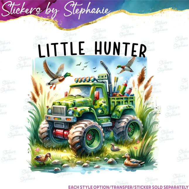 (s04-065) Little Hunter Iron-On Transfer