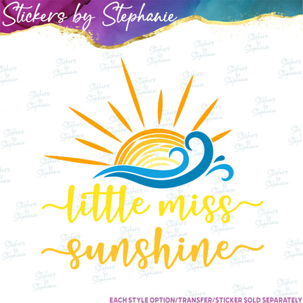 (s04-066) Little Miss Sunshine Sun Iron-On Transfer or Sticker