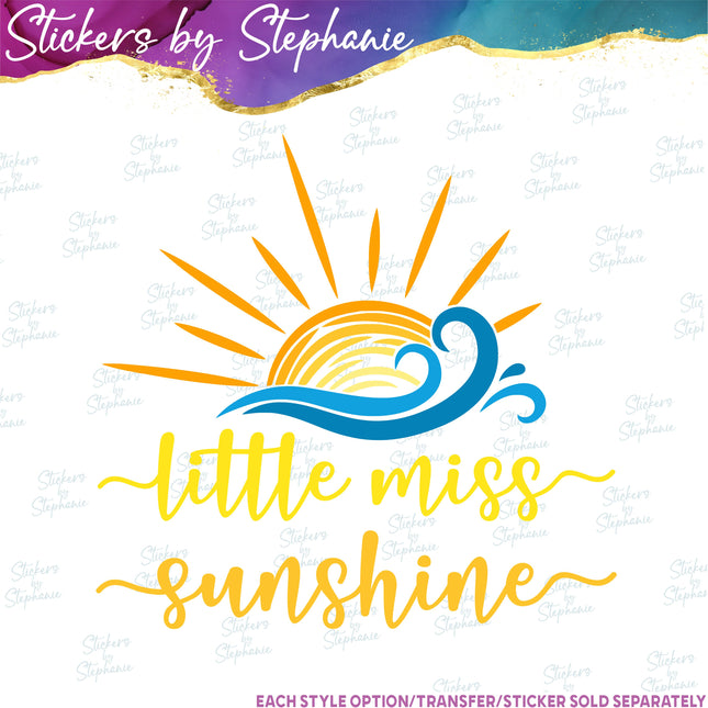 (s04-066) Little Miss Sunshine Sun Iron-On Transfer