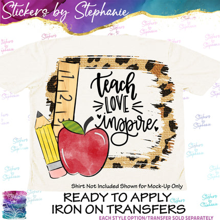 (s04-097) Teach Love Inspire Iron-On Transfer or Sticker