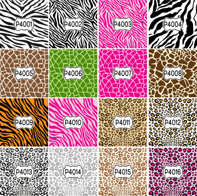Animal Print Pattern DIY Vinyl Sheet Iron-On Transfer or Sticker