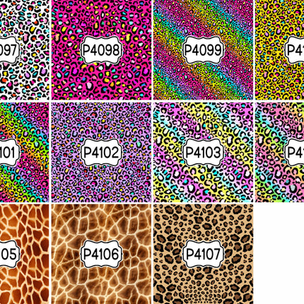 Animal Print Pattern DIY Vinyl Sheet Iron-On Transfer or Sticker