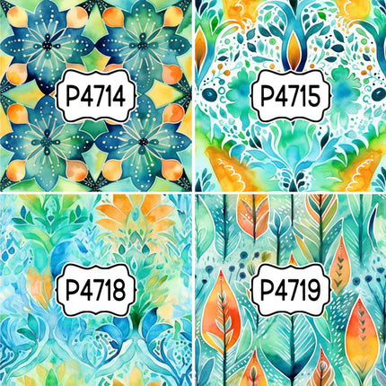 Batik Print Pattern DIY Vinyl Sheet Iron-On Transfer or Sticker