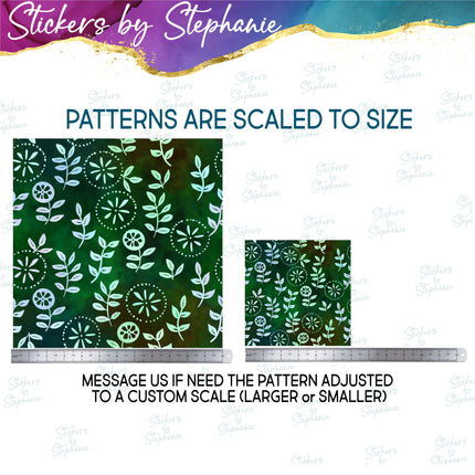 Batik Print Pattern DIY Vinyl Sheet Iron-On Transfer or Sticker