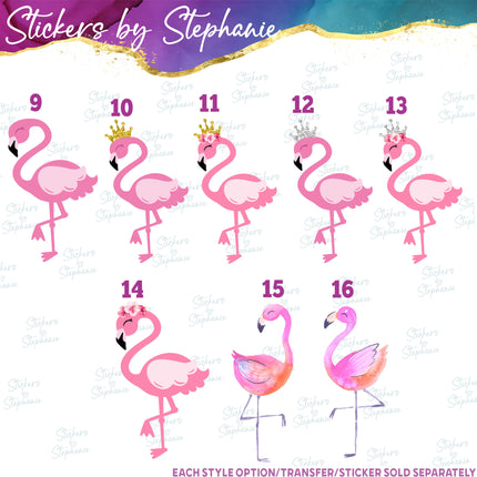 (s06-088) Grandmamingo Just More Fabulous Flamingo Custom Iron-On Transfer or Sticker