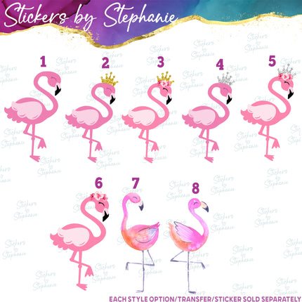 (s06-088) Grandmamingo Just More Fabulous Flamingo Custom Iron-On Transfer or Sticker
