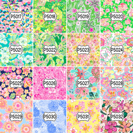 Floral Flower Group 1 Print Pattern DIY Vinyl Sheet Iron-On Transfer or Sticker