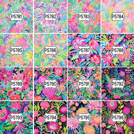 Floral Flower Group 3 Print Pattern DIY Vinyl Sheet Iron-On Transfer or Sticker