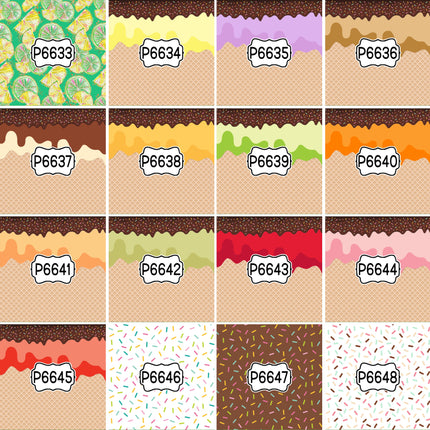 Food Print Pattern DIY Vinyl Sheet Iron-On Transfer or Sticker