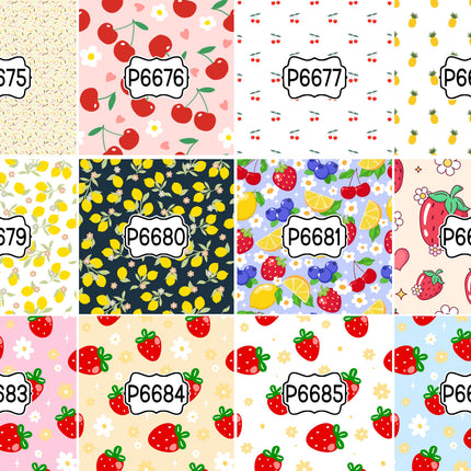 Food Print Pattern DIY Vinyl Sheet Iron-On Transfer or Sticker