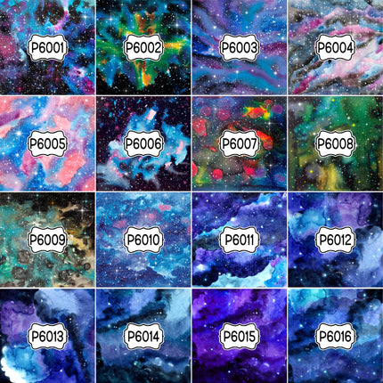 Galaxy Print Pattern DIY Vinyl Sheet Iron-On Transfer or Sticker