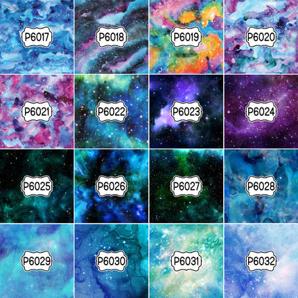Galaxy Print Pattern DIY Vinyl Sheet Iron-On Transfer or Sticker