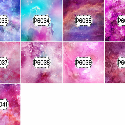 Galaxy Print Pattern DIY Vinyl Sheet Iron-On Transfer or Sticker