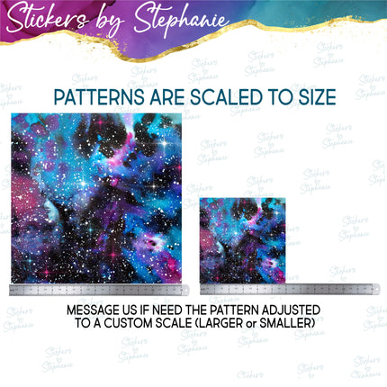 Galaxy Print Pattern DIY Vinyl Sheet Iron-On Transfer or Sticker