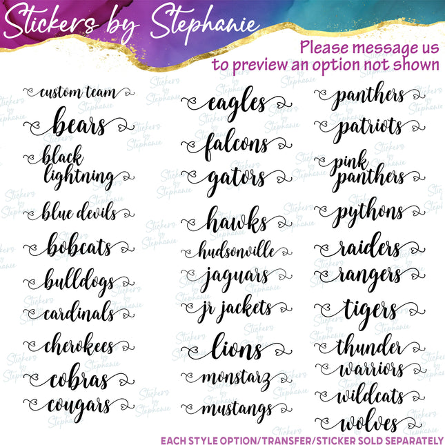 (s03-696) Softball Mom Team Name Iron-On Transfer or Sticker