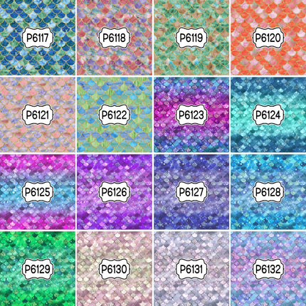 Mermaid Print Pattern DIY Vinyl Sheet Iron-On Transfer or Sticker