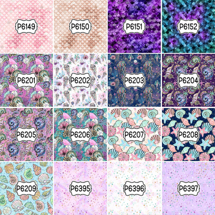 Mermaid Print Pattern DIY Vinyl Sheet Iron-On Transfer or Sticker