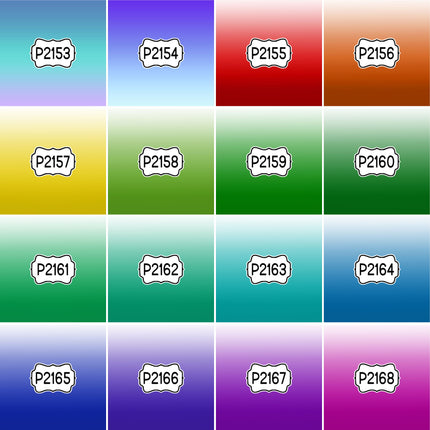 Ombre Gradient Group 1 Print Pattern DIY Vinyl Sheet Iron-On Transfer or Sticker