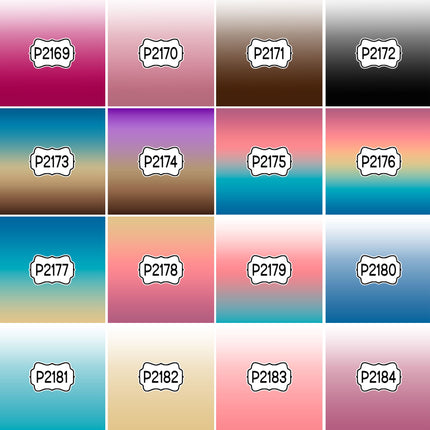 Ombre Gradient Group 1 Print Pattern DIY Vinyl Sheet Iron-On Transfer or Sticker