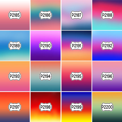 Ombre Gradient Group 1 Print Pattern DIY Vinyl Sheet Iron-On Transfer or Sticker