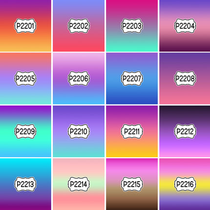 Ombre Gradient Group 1 Print Pattern DIY Vinyl Sheet Iron-On Transfer or Sticker