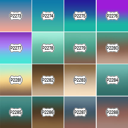 Ombre Gradient Group 2 Print Pattern DIY Vinyl Sheet Iron-On Transfer or Sticker