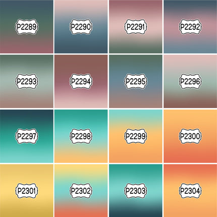 Ombre Gradient Group 2 Print Pattern DIY Vinyl Sheet Iron-On Transfer or Sticker